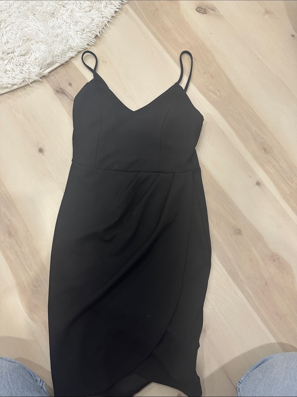 Eclipse Black Spaghetti Strap Midi Dress